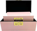 Decorative Wooden Storage Box Set with Hinged Lid — Set of 2