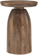 Round Solid Mango Wood Side Table