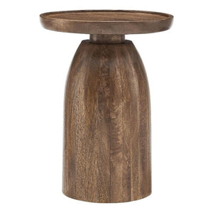 Round Mango Wood Side Table