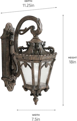 Outdoor Wall Light Fixture — Victorian Style, 1-Light, Cast Aluminum