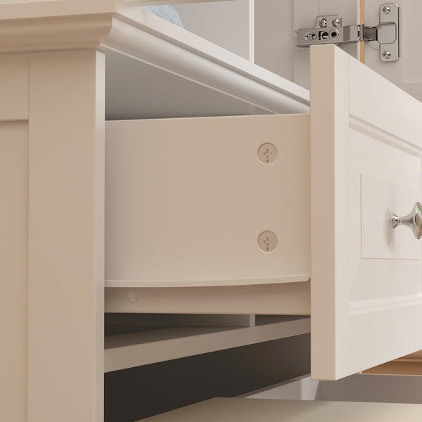 Wardrobe Cabinet with 2 Doors, 3 Drawers & Hanging Rod