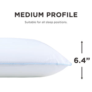 Dual Cooling Memory Foam Bed Pillow 2-Pack