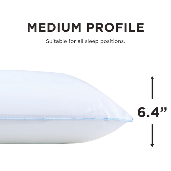 Dual Cooling Memory Foam Bed Pillow 2-Pack