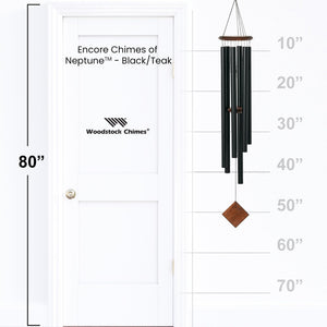 54-Inch Outdoor Wind Chime – Deep Tone, Black Aluminum Tubes