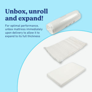 Premium Foam Crib & Toddler Mattress – Waterproof, Washable, Certified Safe