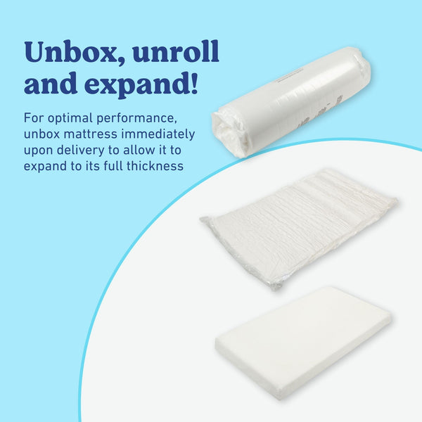 Premium Foam Crib & Toddler Mattress – Waterproof, Washable, Certified Safe