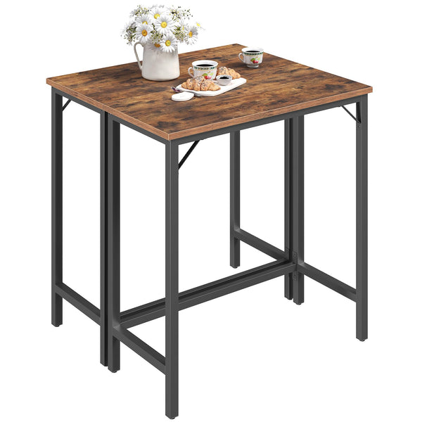 63-Inch Connectable Bar Table with Metal Frame