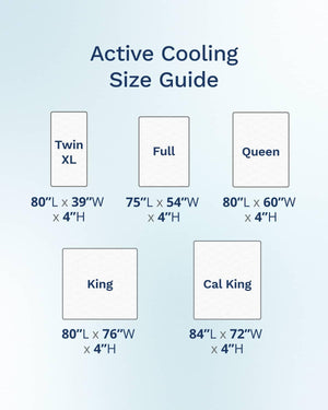 4-Inch Active Cooling Memory Foam Mattress Topper