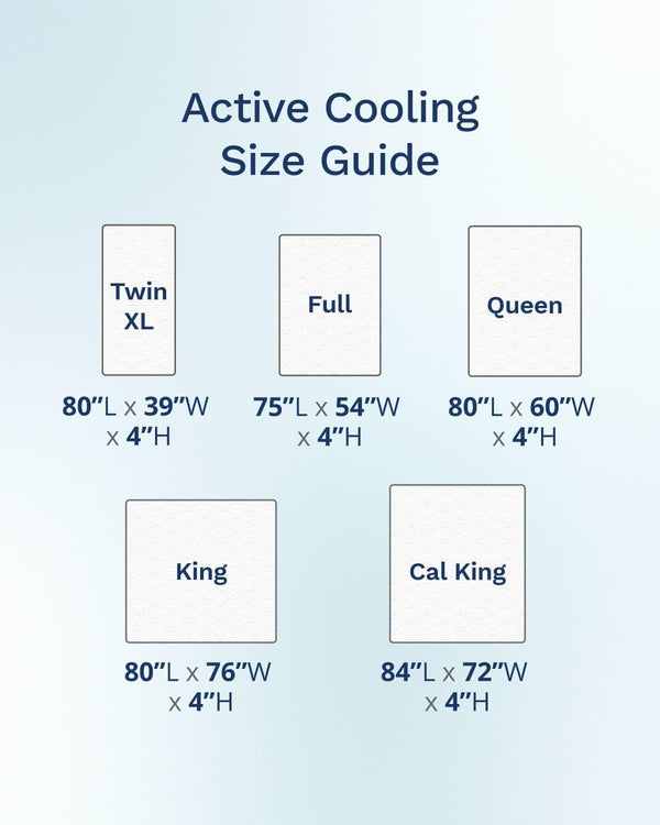 4-Inch Active Cooling Memory Foam Mattress Topper