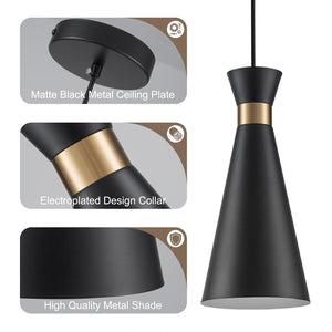 Mini Pendant Lights for Kitchen Island – Black Gold & White
