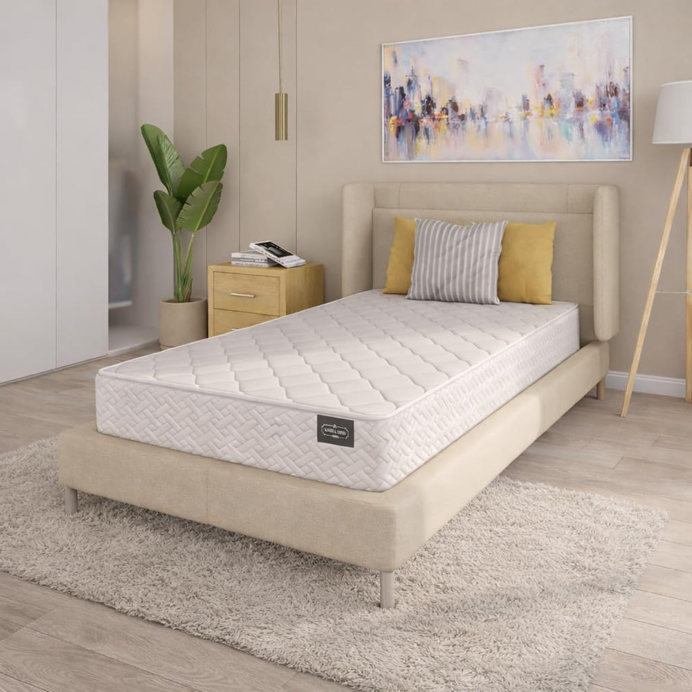 6 Inch Twin Mattress – Hybrid Pocket Coil & Foam, Euro Top, Firm Support