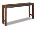 Long Counter Height Dining Table – 72" Two-Tone Brown