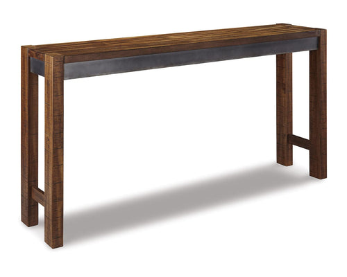 Long Counter Height Dining Table – 72" Two-Tone Brown