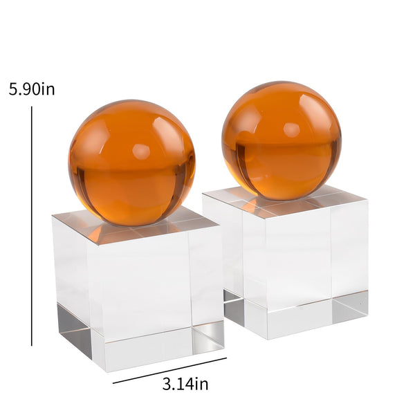Crystal Bookends Set of 2 with Gift Box
