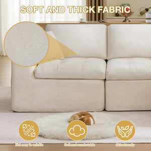 Modular L-Shape Sectional Sofa with Ottoman | Cloud Foam Couch