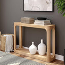 Solid Wood Console Table with Storage Shelf