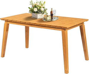 Rectangular Outdoor Cedar Wood Dining Table for 4-6