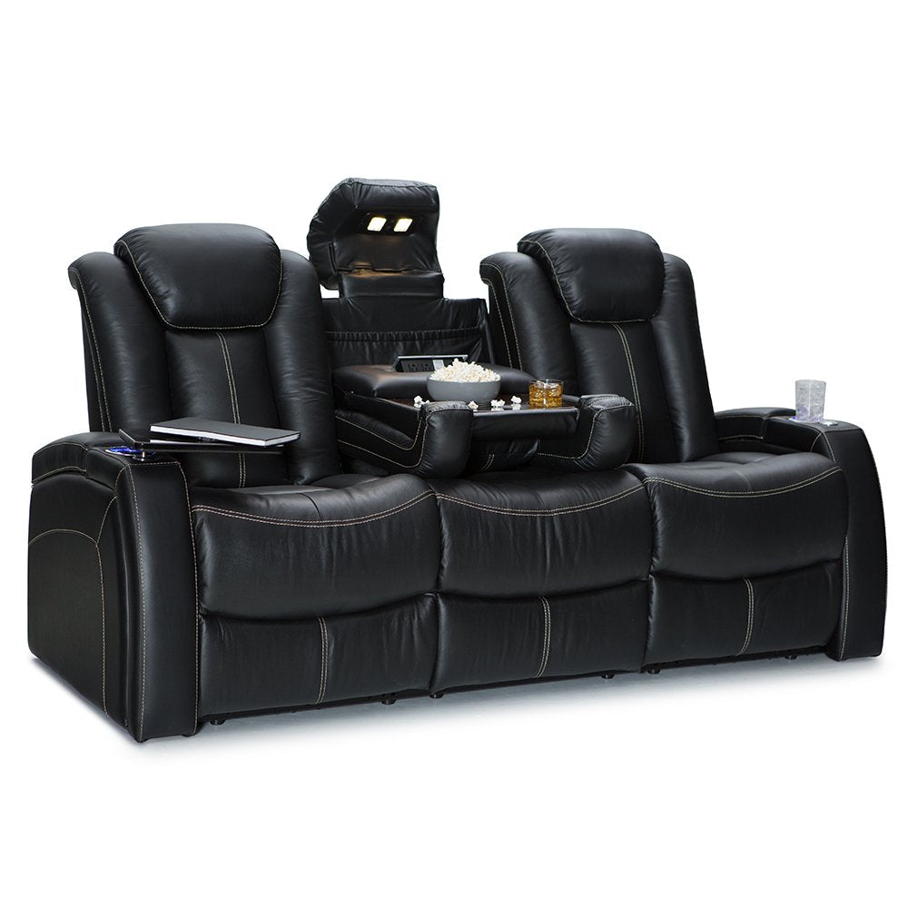 Power Reclining Home Theater Sofa – Italian Leather