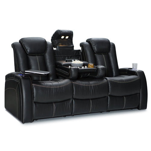 Power Reclining Home Theater Sofa – Italian Leather