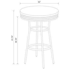 Retro Chrome 3-Piece Pub Bar Set