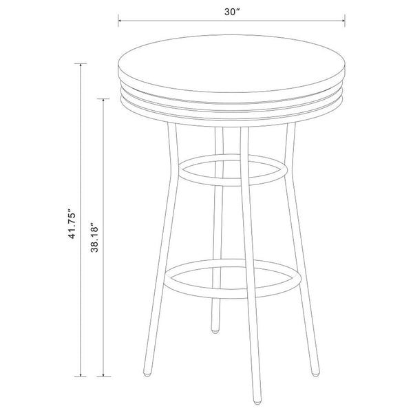 Retro Chrome 3-Piece Pub Bar Set