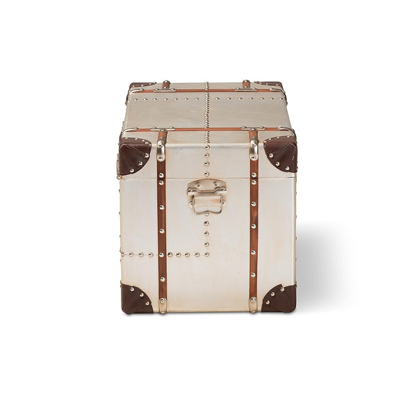 Industrial Storage Trunk with Inner Compartment – Silver