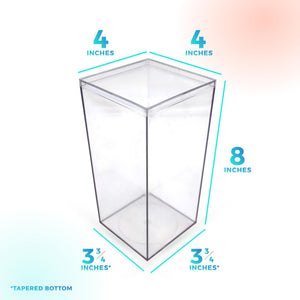 Clear Acrylic Display Boxes with Lids – Set of 25