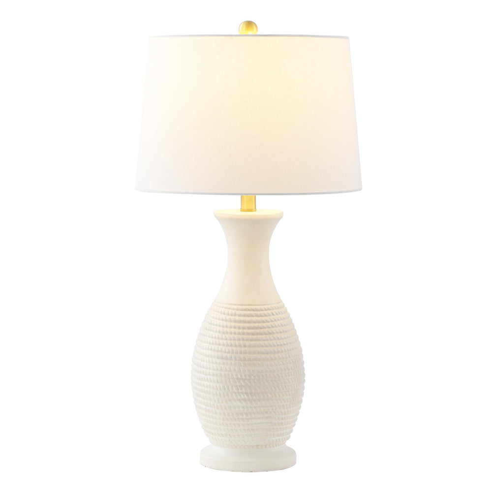 Contemporary Polyresin Table Lamp Set of 2 with LED Bulbs – 30 Inch