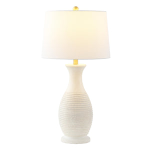 Contemporary Polyresin Table Lamp Set of 2 with LED Bulbs – 30 Inch
