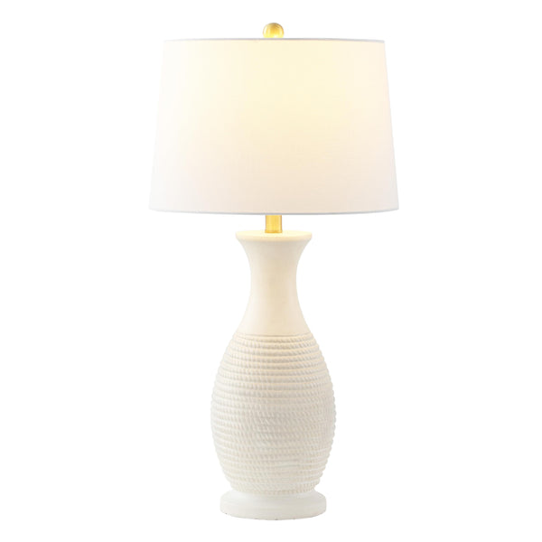 Contemporary Polyresin Table Lamp Set of 2 with LED Bulbs – 30 Inch