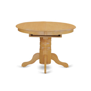 Oval Dining Table Set with Butterfly Leaf & Wood Chairs