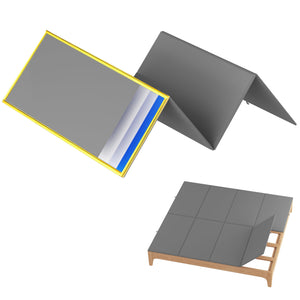 Metal Frame Bunkie Board with Foam Top — Foldable, Noise-Free Mattress Support