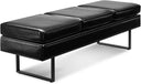 59.5" Faux Leather Waiting Room Bench with Metal Frame