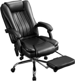 Heated Massage Reclining Office Chair with Footrest