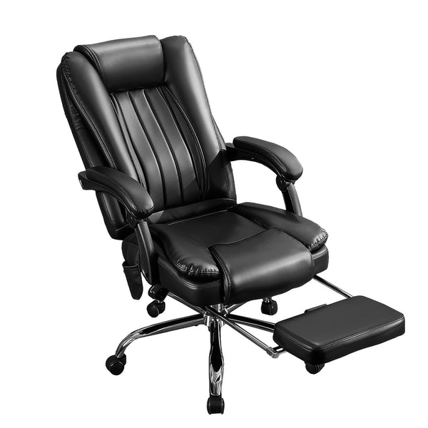 Heated Massage Reclining Office Chair with Footrest