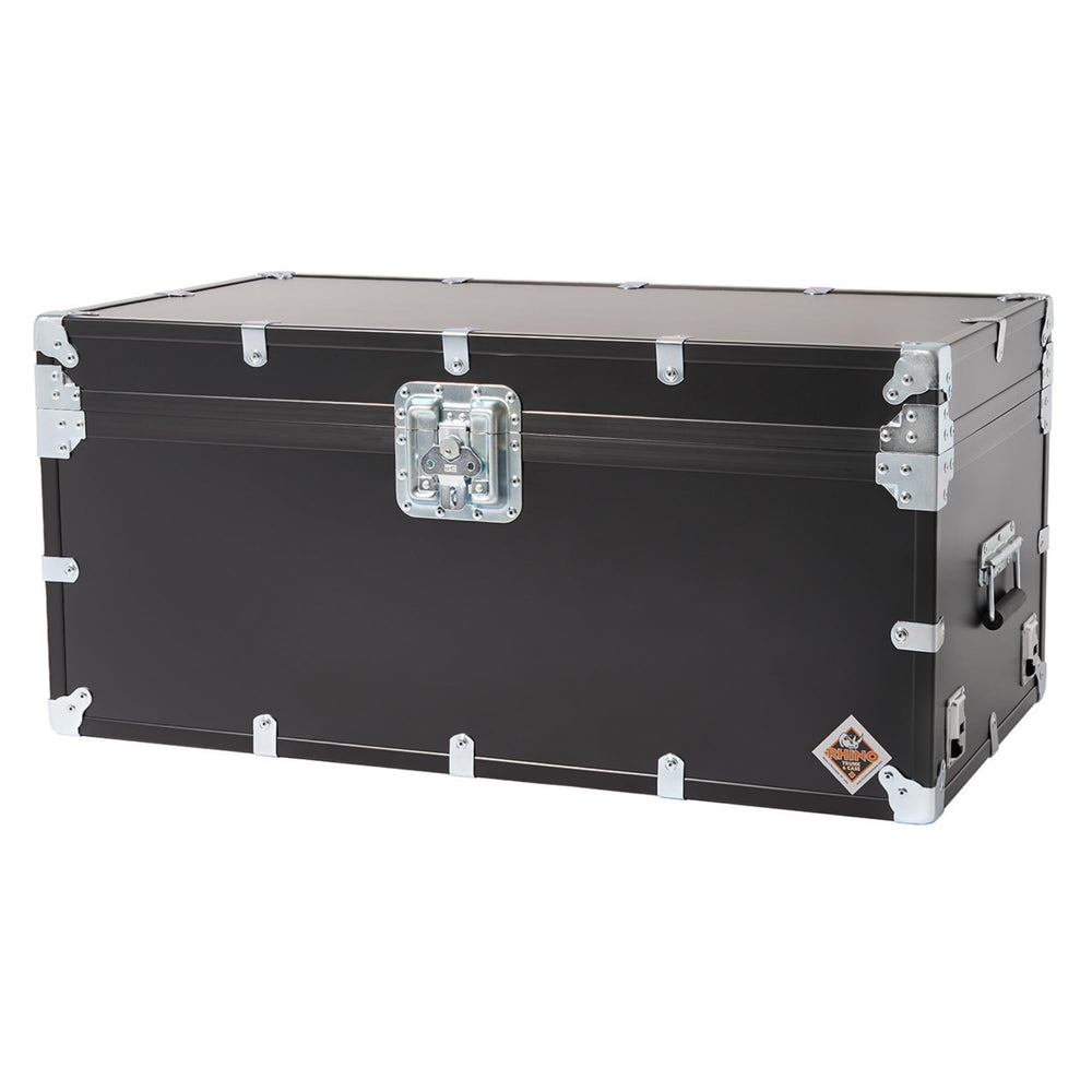 Rhino Trunk & Case XL Indestructo Travel Trunk Luggage With Wheels - 35"x19"x16" Heavy-Duty USA Made Road Case, Strong Flight Cases, ATA Case Style Footlocker, or Secure College Dorm Storage Chest