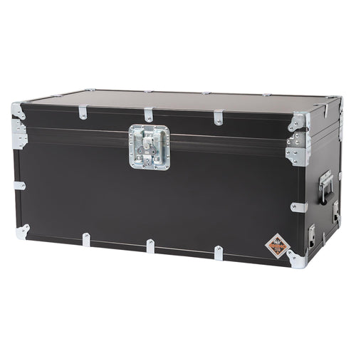 Rhino Trunk & Case XL Indestructo Travel Trunk Luggage With Wheels - 35"x19"x16" Heavy-Duty USA Made Road Case, Strong Flight Cases, ATA Case Style Footlocker, or Secure College Dorm Storage Chest