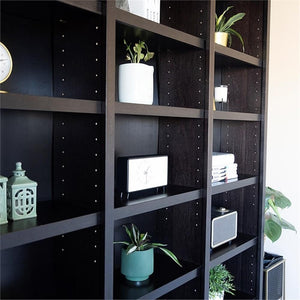 84" Triple Wide Wood Bookcase – Espresso