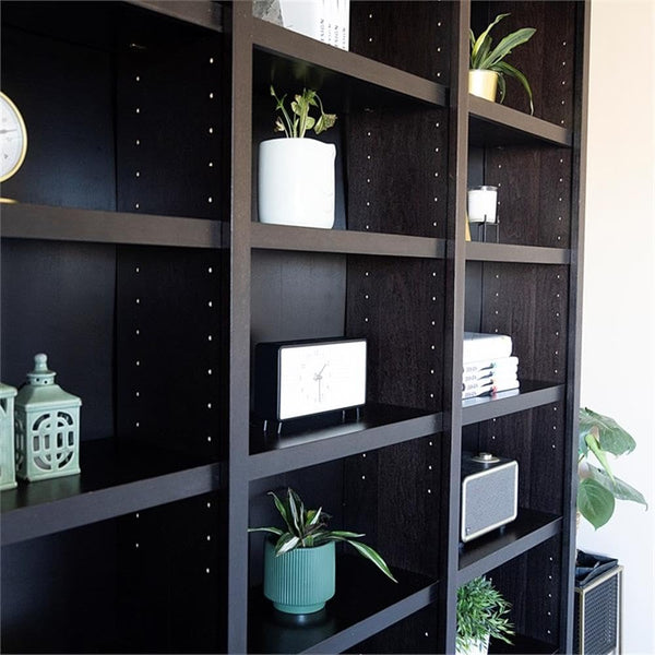 84" Triple Wide Wood Bookcase – Espresso
