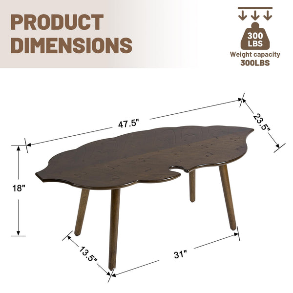 Leaf-Shape Coffee Table