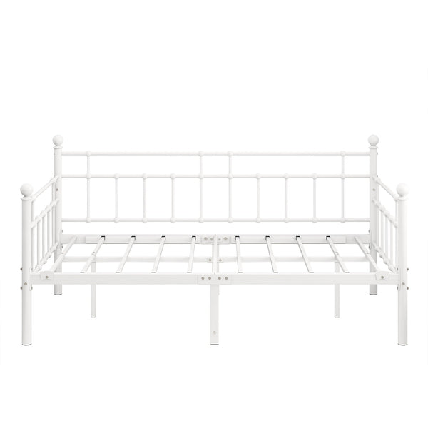 Twin Metal Daybed Frame with Steel Slats
