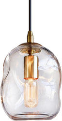 Hand Blown Art Glass Pendant Light – Modern Kitchen Island & Dining Room Fixture