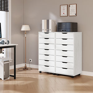 7-Drawer Mobile File Cabinet with Wheels
