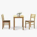 3-Piece Farmhouse Dining Table Set for 2