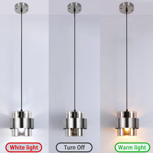Mini Glass Pendant Light – 7 Inch Adjustable Ceiling Fixture
