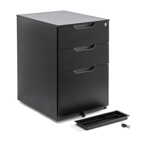 3-Drawer Mobile File Cabinet with Lock