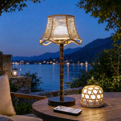 Bamboo Rechargeable LED Table Lamp with Remote