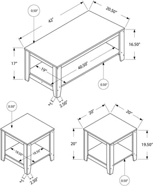3-Piece Living Room Table Set