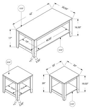 3-Piece Living Room Table Set
