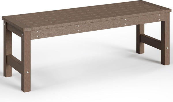 48" HDPE Outdoor Garden Bench – 2-Person Patio Bench